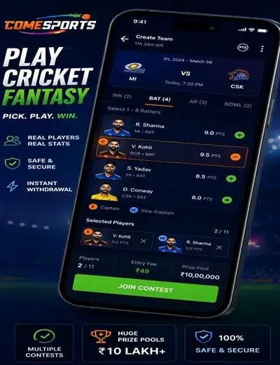 Inbetz (inbetzapk) fantasy cricket & matchday visual 2